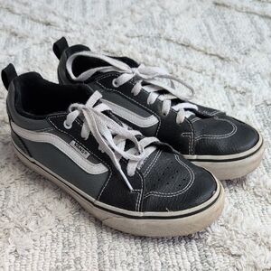 Vans Black and Gray Low-Top Skate Sneakers